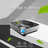 HEPA Car Air Purifier 20 Million Negative Ions Air Freshener Four-layer Filter 12V USB Auto Oxygen Cleaner Vehicle Ozone Ionizer